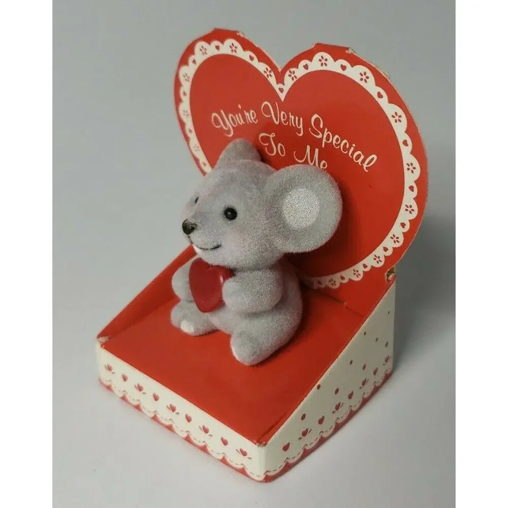 Vtg Russ‎ Berrie Valentines Mouse Coffee Mug Red Heart You're Very Special NOS